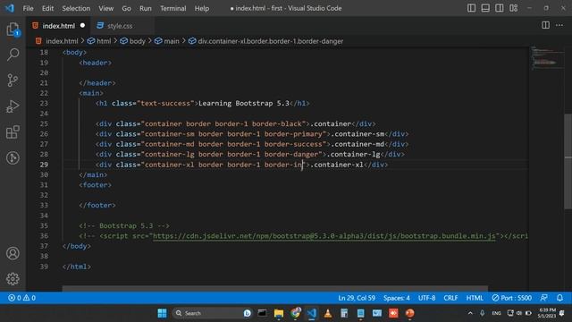 11 -  Bootstrap5 Class 1 | Introduction | Installation | Layout | Breakpoints | Muhammad Umair Ahma