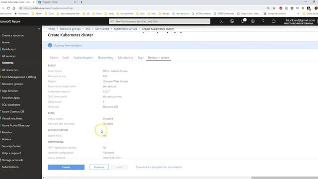 Como crear un AKS (Azure Kunernetes Service)