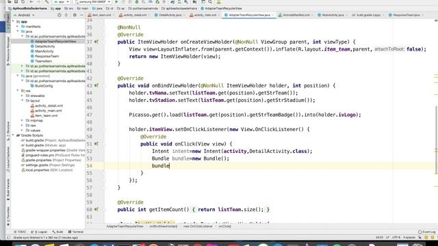 12. Detail Recyclerview Adapter Android