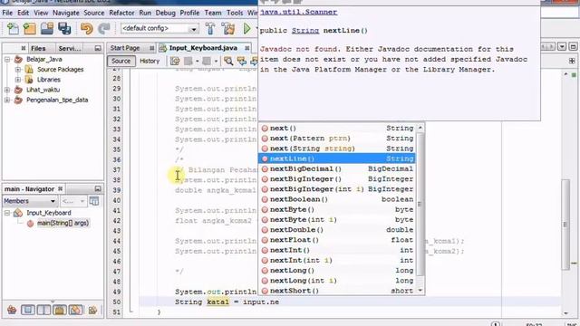 Java Tutorial - Belajar Inputan Keyboard Dengan Scanner Java Part 2
