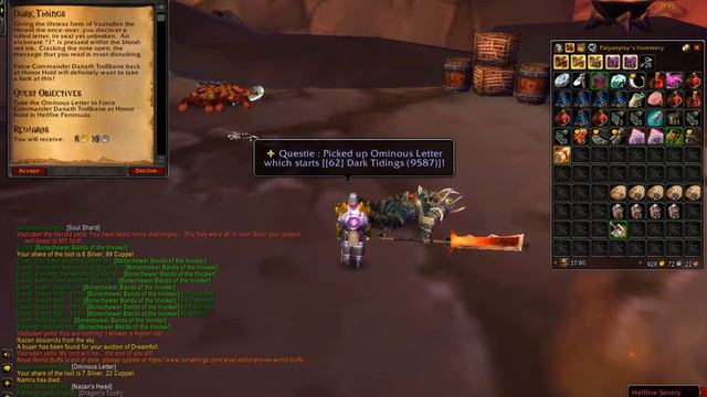 World of Warcraft. Quests - Dark Tidings