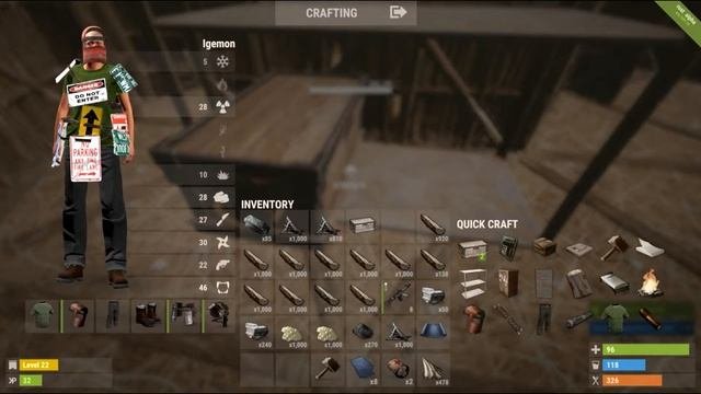 Rust - как поставить два сундука на полочку