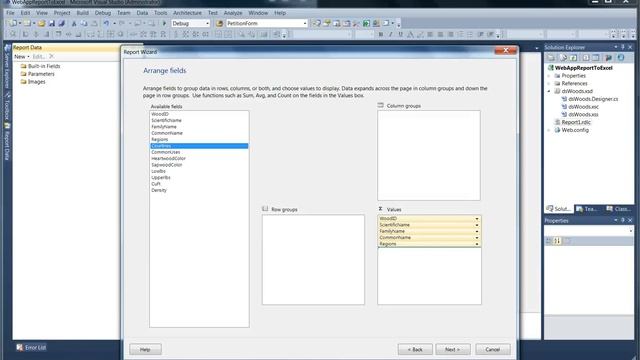 Export database table to Excel in Web Application