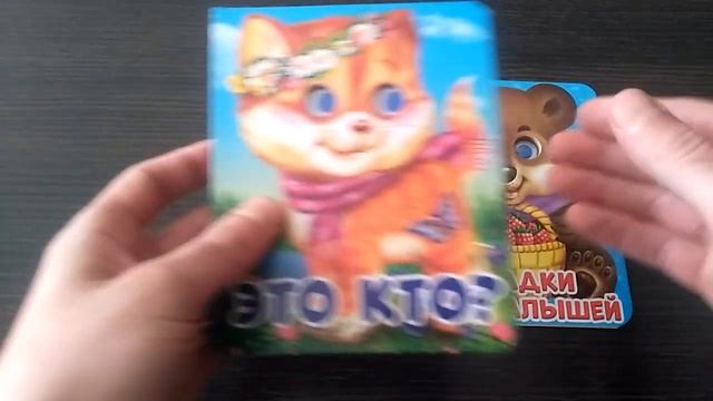 Книжки на картоне с глазками МИНИ: "Это кто?" и "Загадки для малышей", 120х150 мм