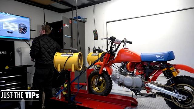 DYNO PULL - 1985 HONDA Z50 (5 of 7) - See what this Pirahna 140cc power plant puts to the ground.
