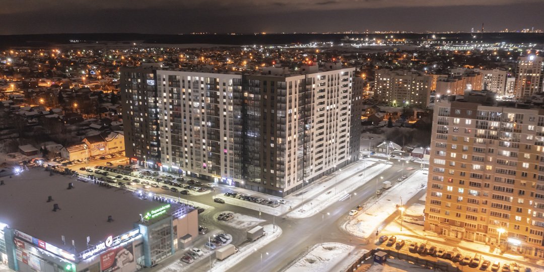 Ночной вид на городок.