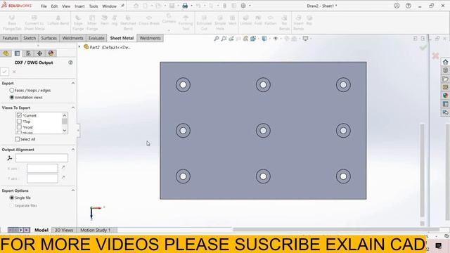 SOLIDWORKS TO DXF | SOLIDWORKS TUTORIALS 2022 | DRAFTSIGHT | EXPLAIN CAD |
