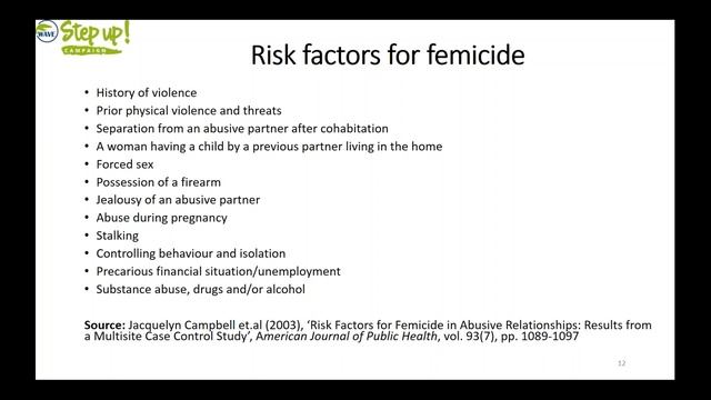 Preventing and tackling femicide