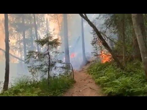 Пожар на Усьвинских столбах. 14.06.2021 г.