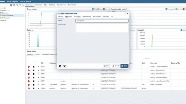 How to create a User and grant privileges in PgAdmin 4 v6.8