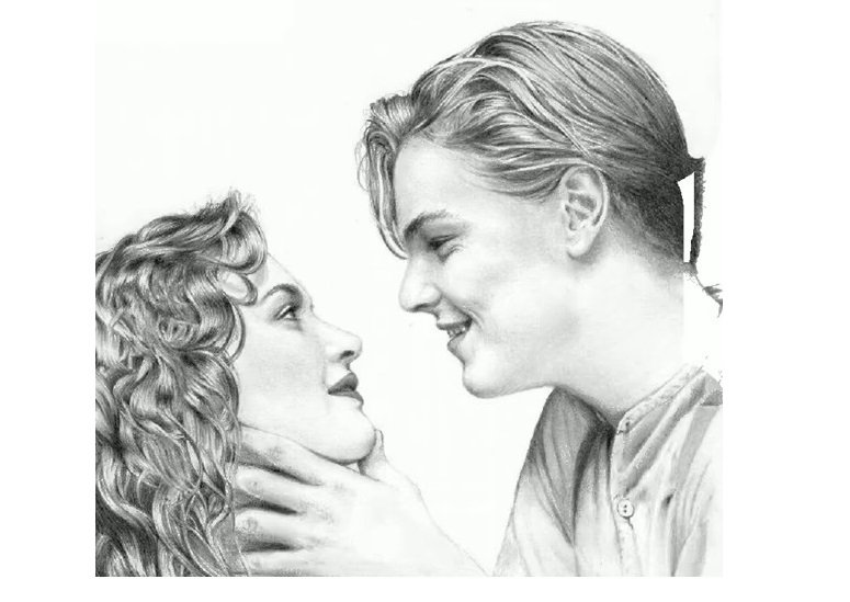 Drawing Leonardo DiCaprio and Kate Winslet in Titanic #1