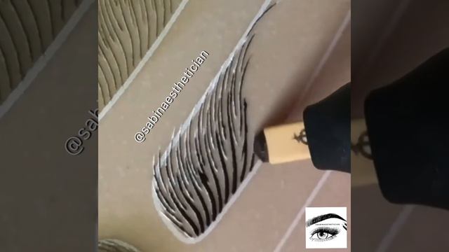 Microblading hairstrokes drawing tutorial for beginners