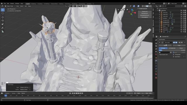 Warcraft Frozen Throne - Blender 2.8 Low Poly 3D Modeling Tutorial