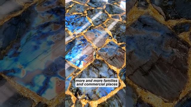 Labradorite Countertop With Gold Foil,So beautiful