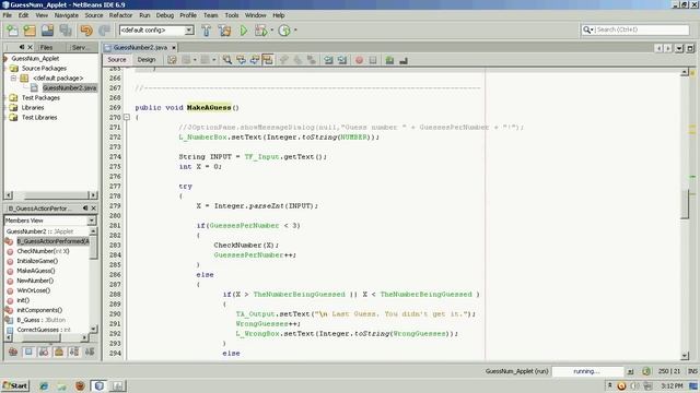 JApplet Number Guessing Game - Part 1