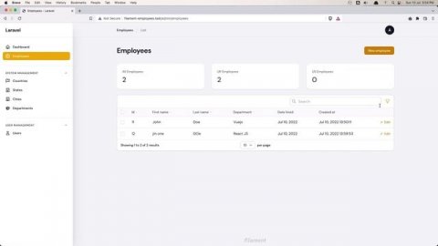 1. Intro Laravel Filament Tutorial Employee Management Project