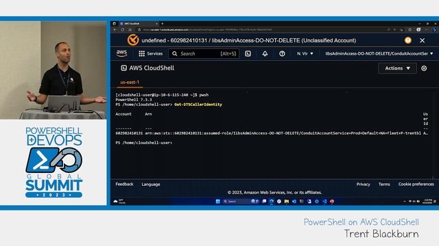 PowerShell Summit 2023: PowerShell on AWS CloudShell by Trent Blackburn