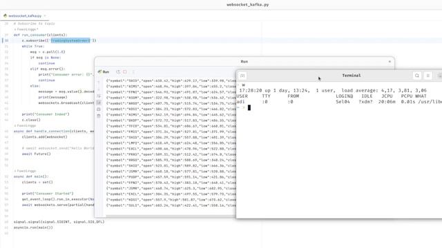 Display RealTime Charts  (Lightweight-Charts) Integrating TCP Sockets, Kafka, and WebSockets with J