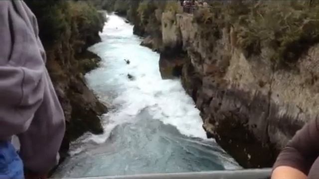 Kayaking Over Huka Falls