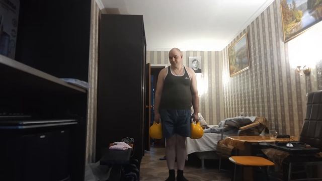 две гири по 16 кг упражнение на статику тренировка