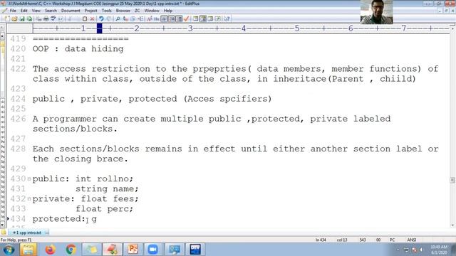 9 C Access modifiers public private protected  C Tutorial for beginner to advance