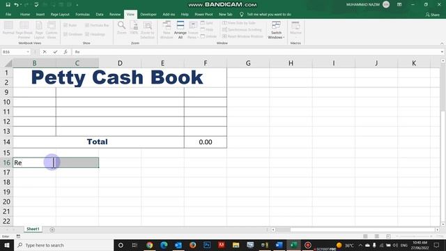 how to create petty cash book ledger in excel | how to make petty cash book | petty cash book #pett