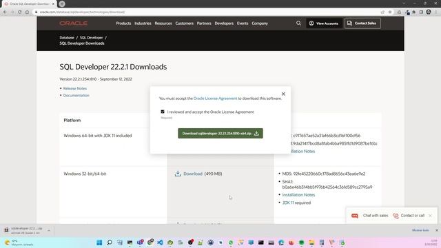 Nueva versión Oracle SQL Developer 22.2.1