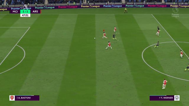Fifa19-Режим карьеры-ур.сложности "профессионал"-матч англ.премьер-лиги между Ман.Сити и Арсеналом