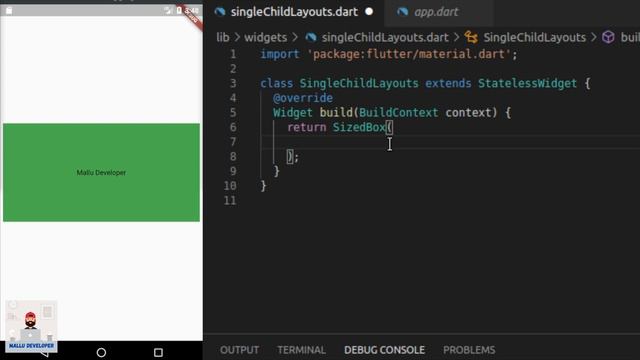 Single Child Layout Widgets | Flutter Malayalam Tutorials