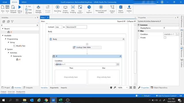 UiPath Tutorial 30- Compare Excel Sheets or Data Tables and Remove/Delete Matching or Duplicate Row