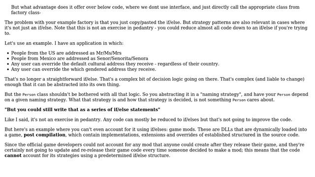 Software Engineering: Advantages of strategy design pattern versus simple if-else (3 Solutions!!)