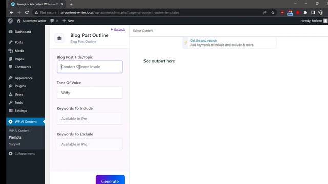 How to Create Blog Post Outline using WP AI Content Writer