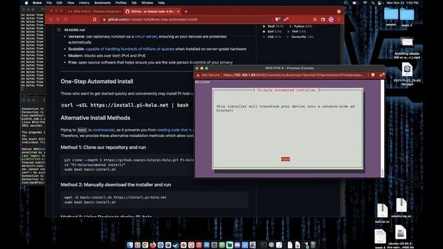 PI-Hole Install in LXC on a Raspberry Pi running Proxmox 7