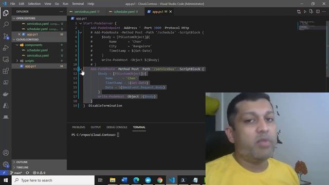 Input Binding Demo with Dapr using PowerShell
