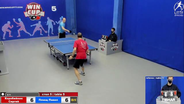 18:00 Коробейник Сергей 0-3 Плющ Павел  cтол 5 ЮГ-3 16.12.21