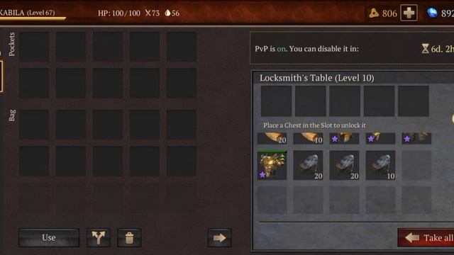 saga of survival open chest PvP