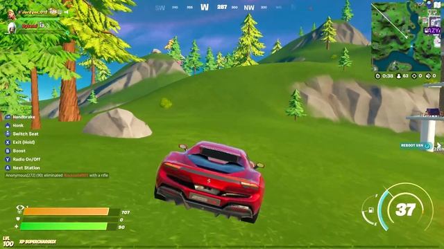 DRIVING A FERRARI IN FORTNITE! **THEN THIS HAPPENED**