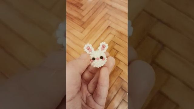 мини амигуруми заяц из бисера #бисер #бисероплетение