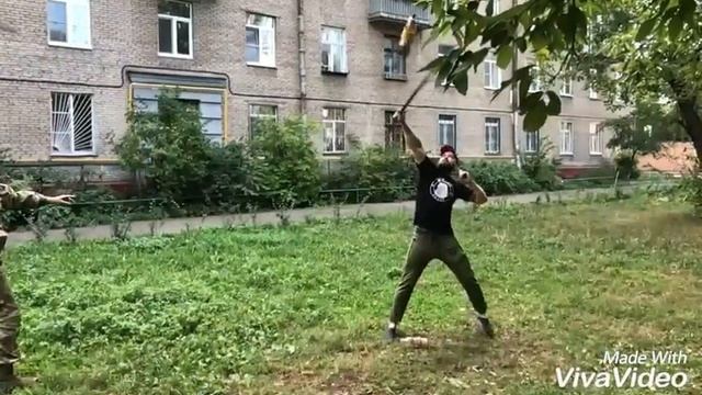 Волчий стиль. Новые трюки с рубкой шашкой.