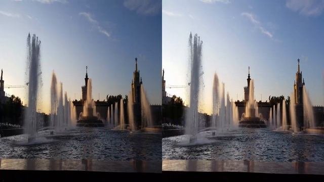 ВДНХ фонтан каменный цветок 3D 4k