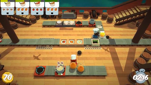 Overcooked Gameplay CO-OP 2 player level 6-1 Complete 3 stars (PC)