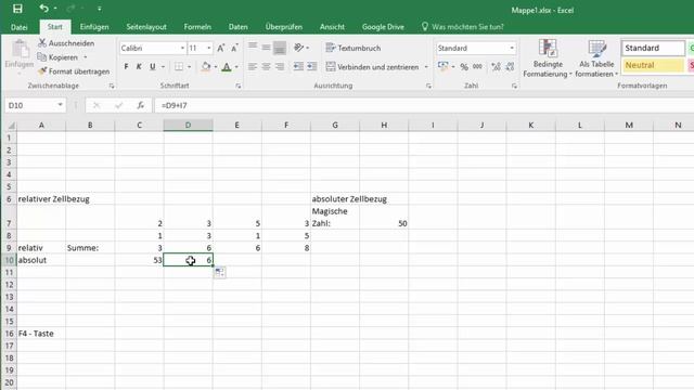 10(10) Excel 2016 - absolute und relative Zellbezüge - Digikomp