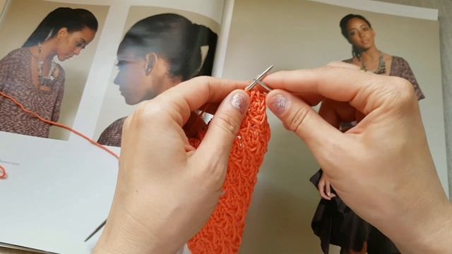 Вяжем декоративный узор спицами ? knitting pattern.