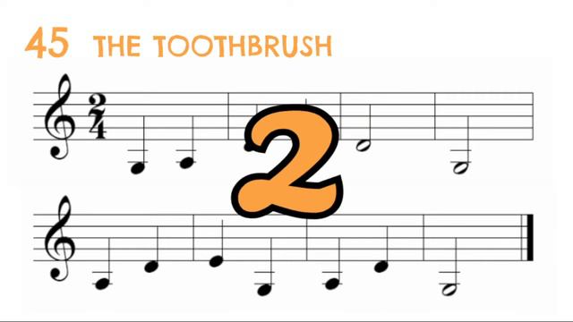 45. The toothbrush. Violin easy song for kids.