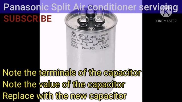 Panasonic Split Air conditioner not cooling. Outdoor unit starting capacitor defect.