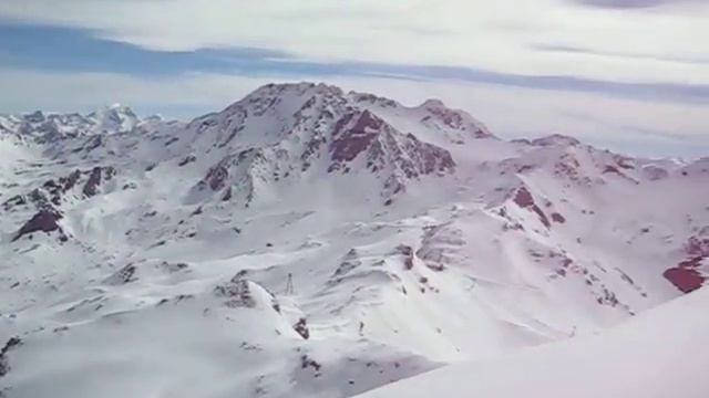 Val Thorens Panorama Cime Caron 3.200 m - vue Mont Blanc (MAI 2013)