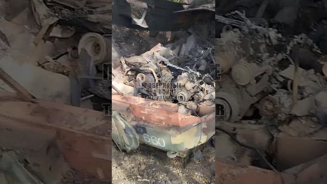 Уничтоженная украинская КШМ Р-145БМ «Чайка»  на базе БТР-60ПА