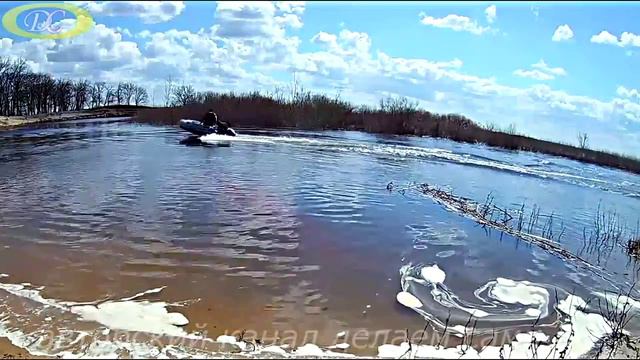 Испытание надувной лодки пвх с мотором Групер 300 на воде