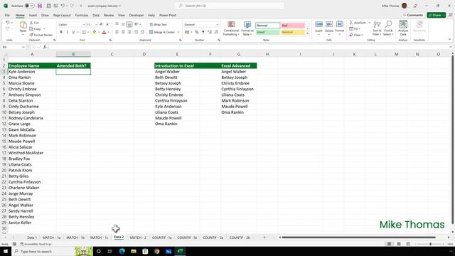 Comparing Lists in Excel: Why COUNTIF Beats MATCH