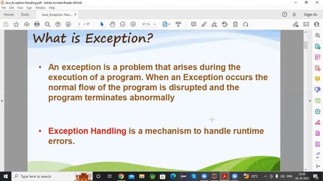 Java Exception Handling